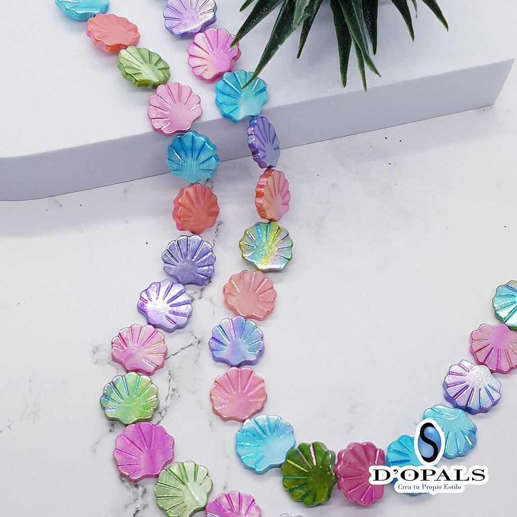 CONCHA NACAR MULTICOLOR 12MM
