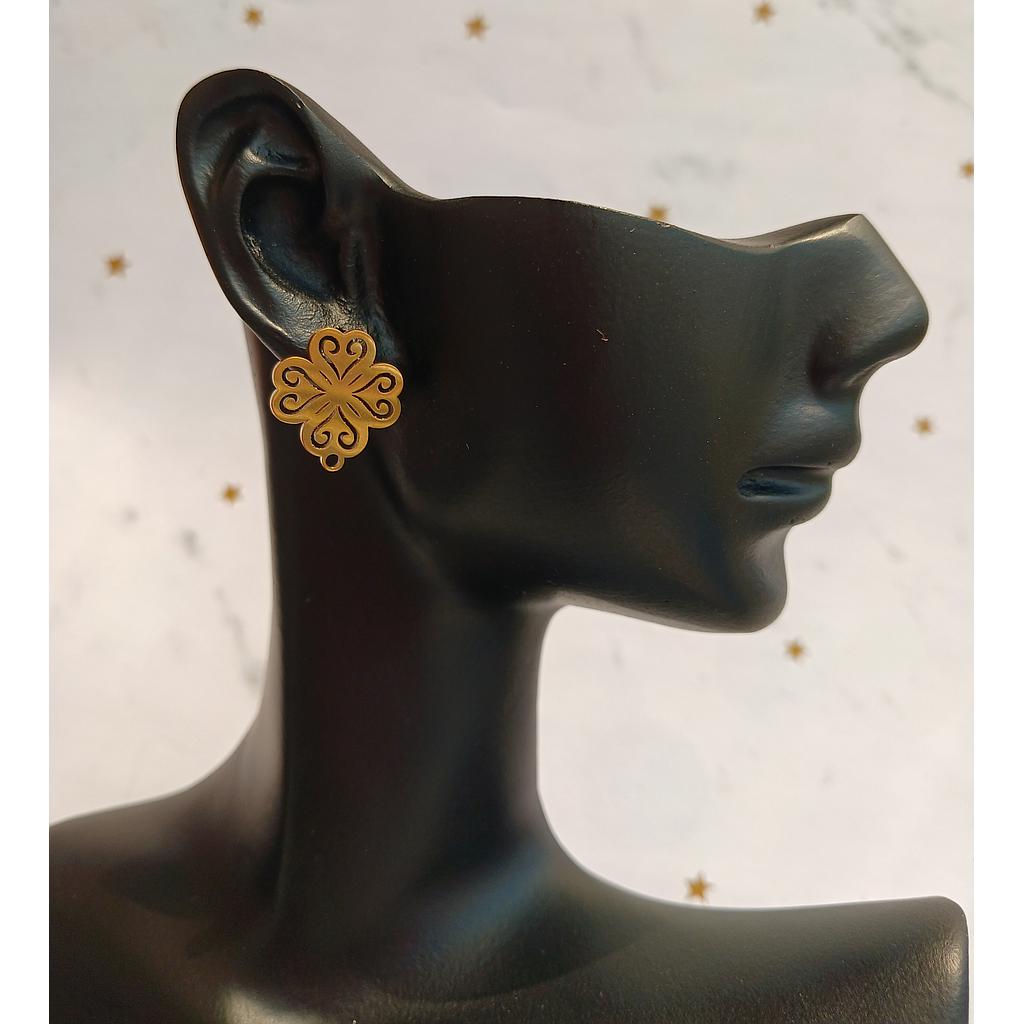 PATENTE DE TREBOL ACERO