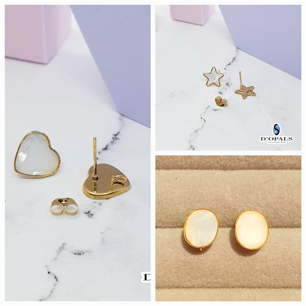 PATENTES DE ACERO CON CONCHA NACAR