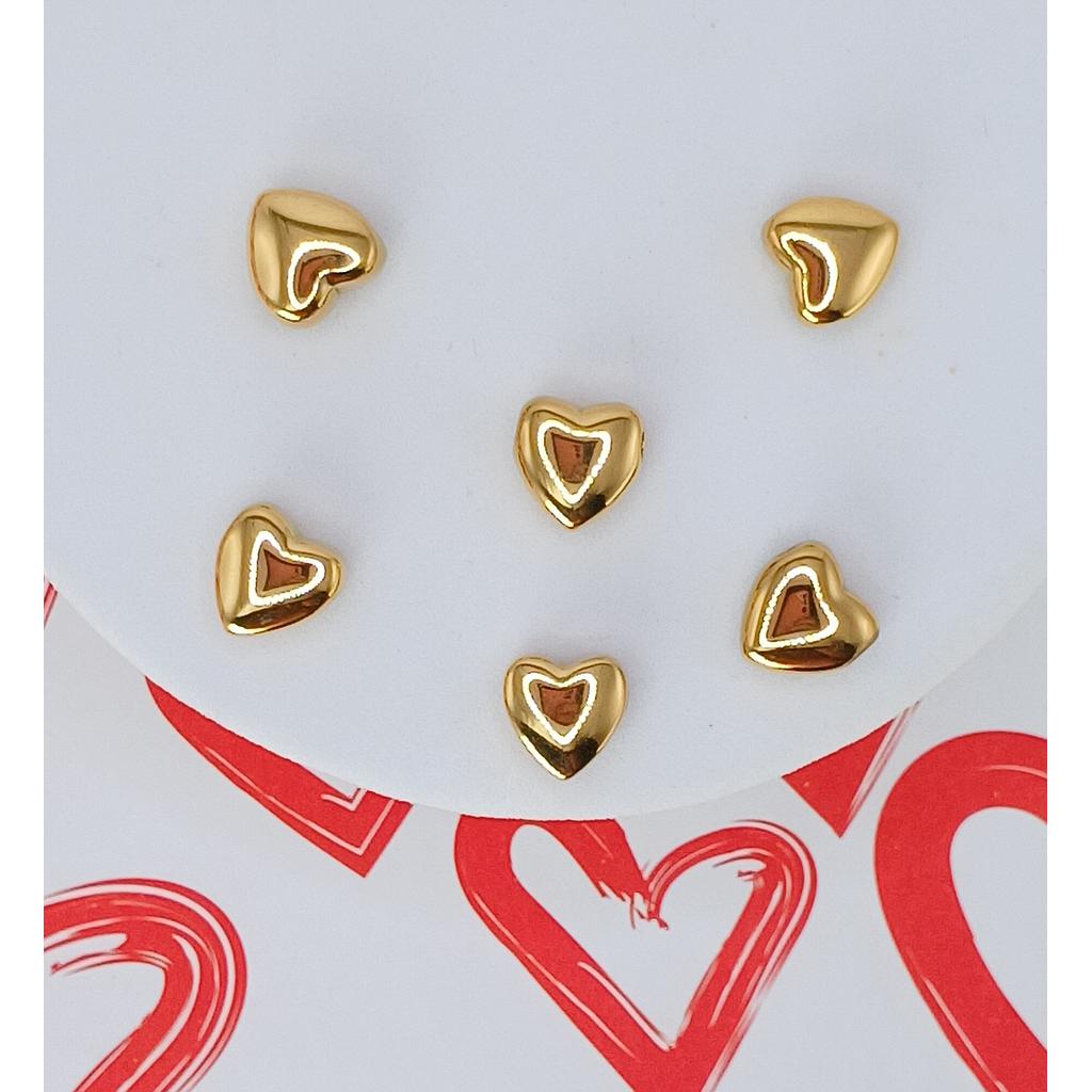 DIJE DE CORAZON ESTILO SEPARADOR ACERO 10X10MM