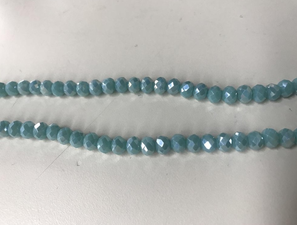 CRISTAL RONDEL VERDE TURQUESA AB 6MM