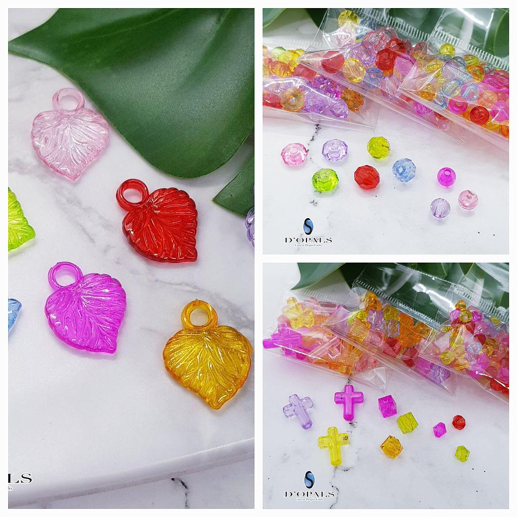 PAQUETE SEPARADOR Y DIJES ACRILICOS 500GRS