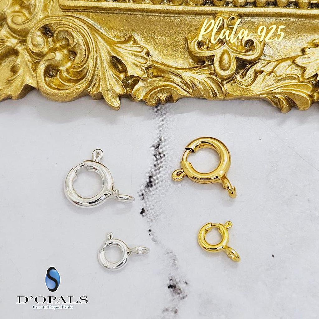 BROCHE BANDOLA DE PLATA CON BAÑO 6MM