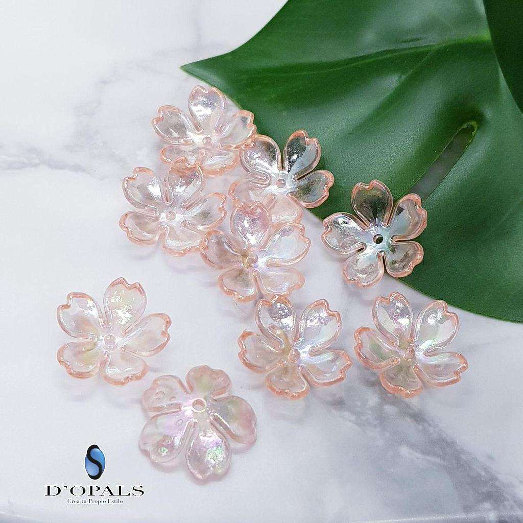 FLOR ACRILICA DE 5 PETALOS 18MM 4GRS