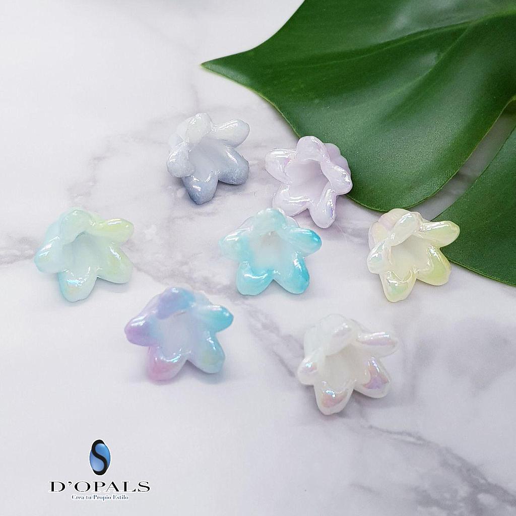 PAQUETE FLOR ACRILICA CASQUITO 10MM