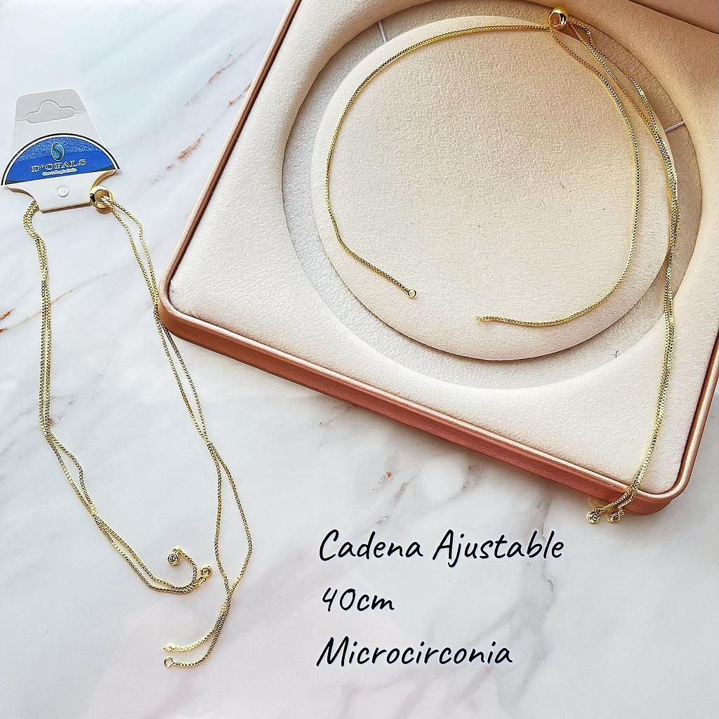 CADENA AJUSTABLE DE MICROCIRCONIA 40CM
