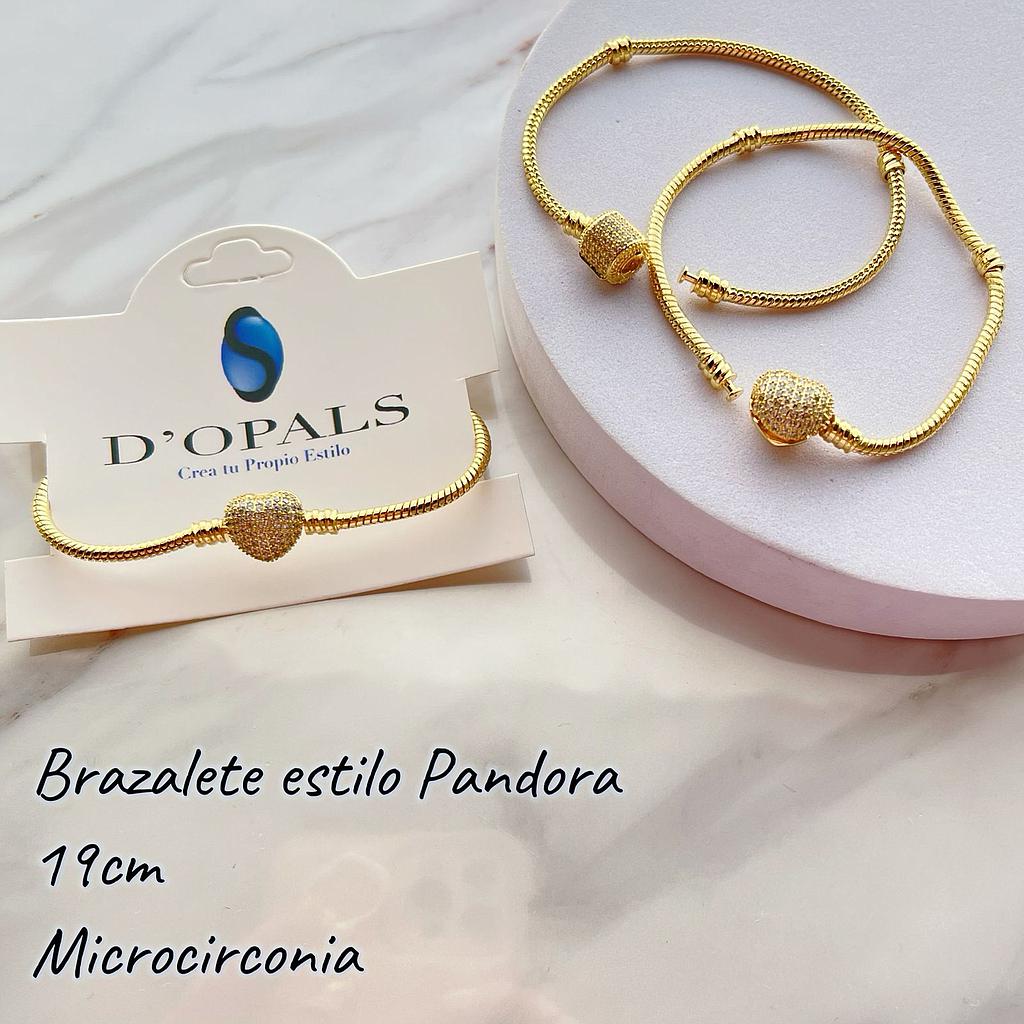 BRAZALETES ESTILO PANDORA DE MICROCIRCONIA 19CM