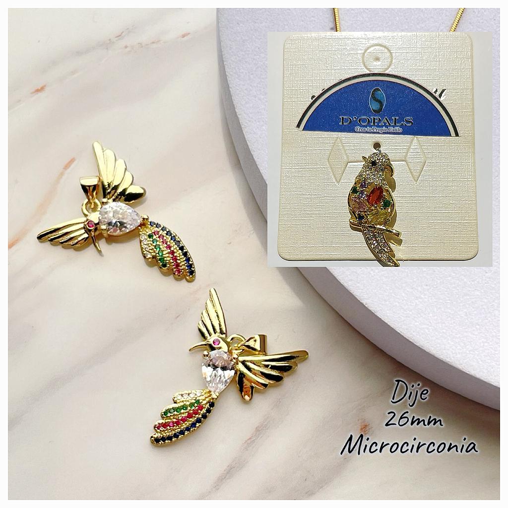 DIJE DE AVES MICROCIRCONIA