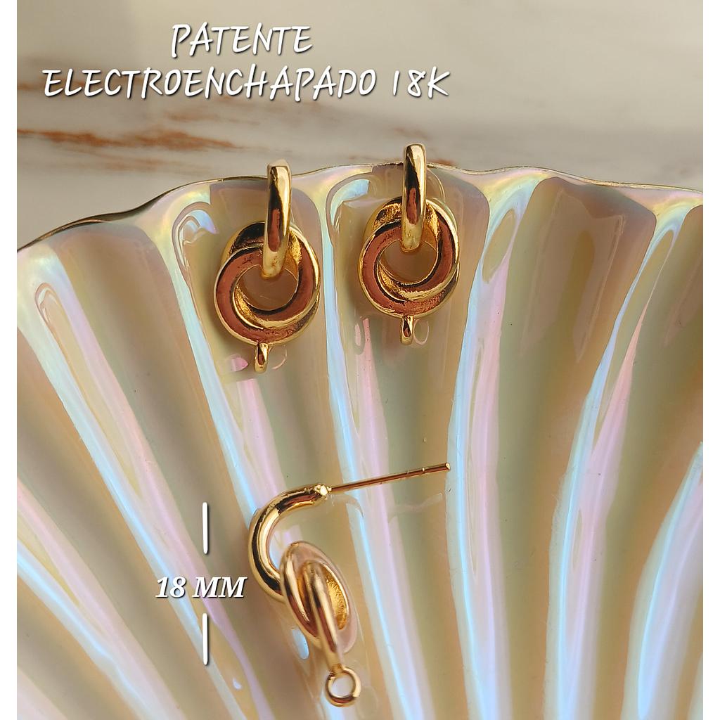 PATENTE ELECTROENCHAPADO 18K  18MM