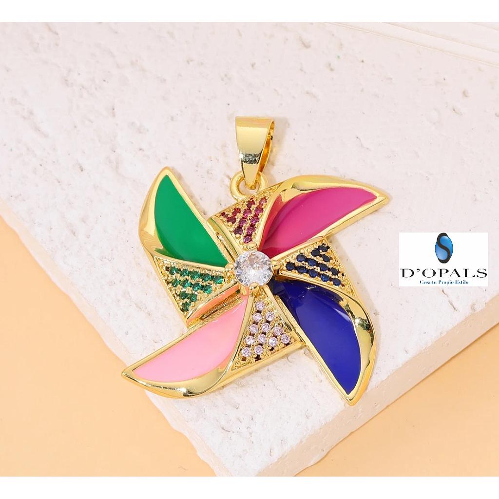 DIJE DE MOLINO DE VIENTO MICROCIRCONIA