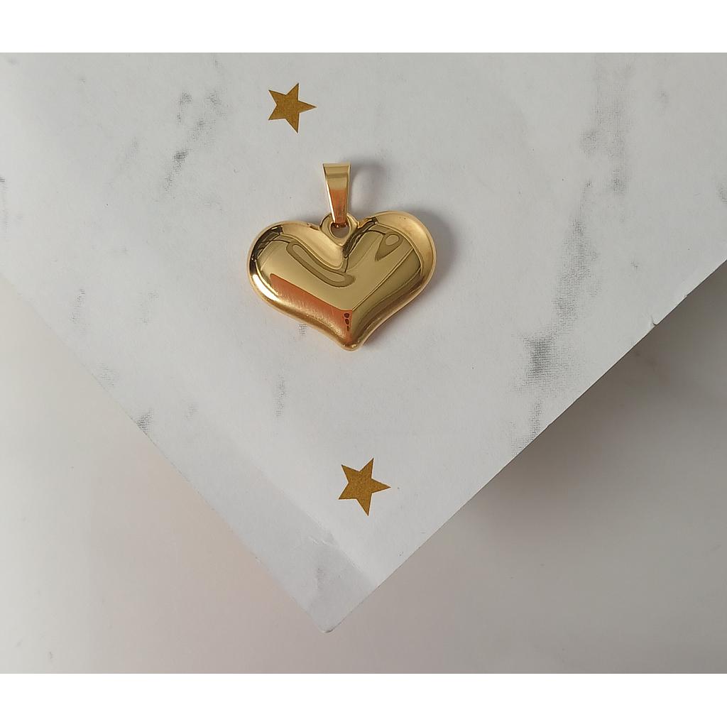 DIJE DE CORAZON ACERO 15MM