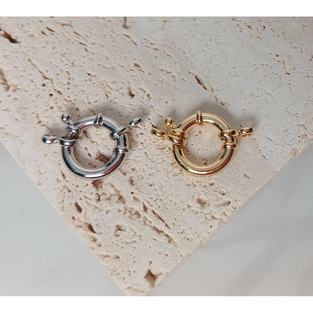 BROCHE MARINERO DE PLATA 15MM