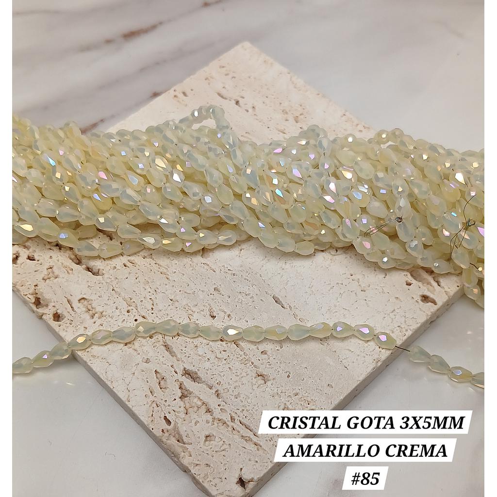 CRISTAL DE GOTA 3X5MM AMARILLO CREMA