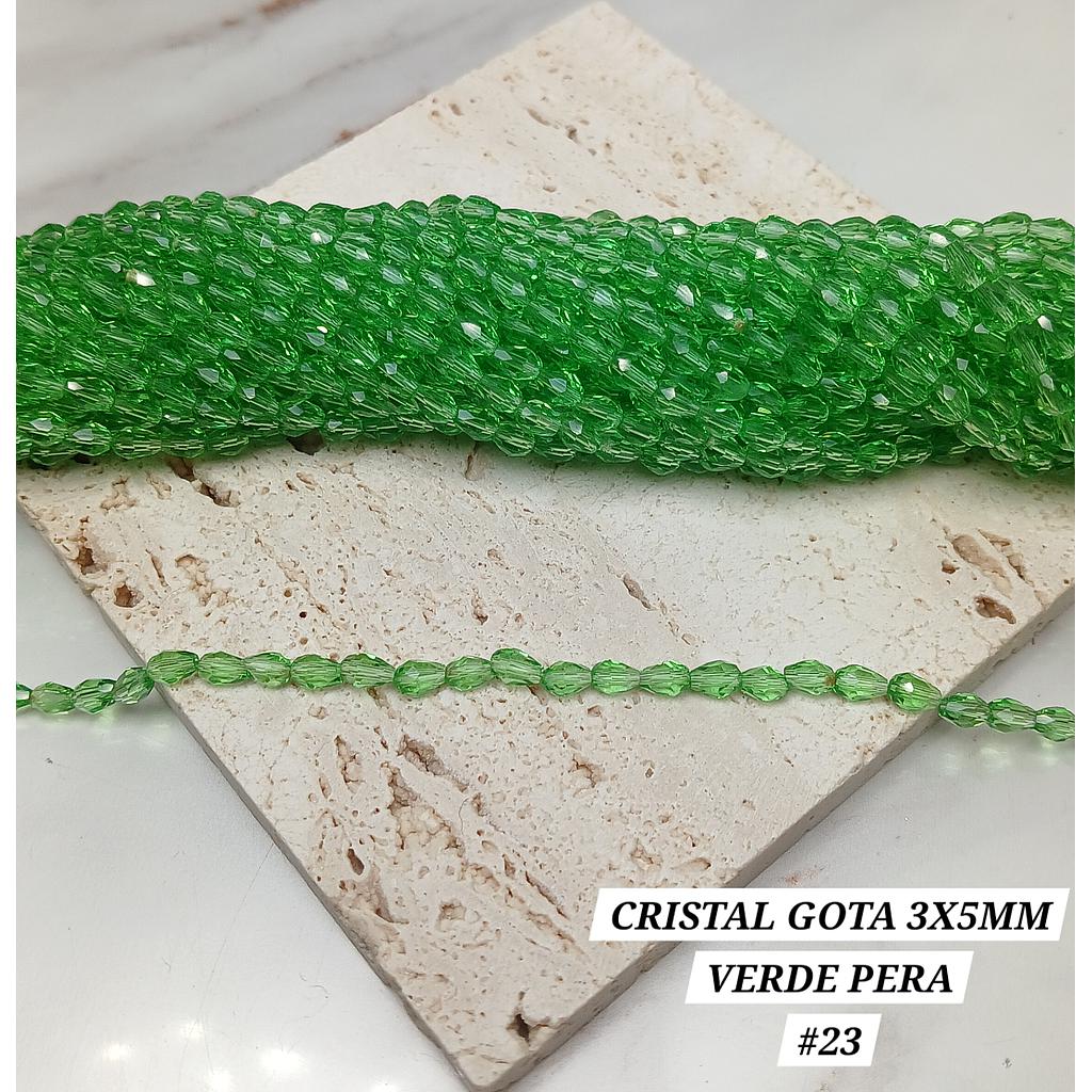 CRISTAL DE GOTA 3X5MM VERDE PERA