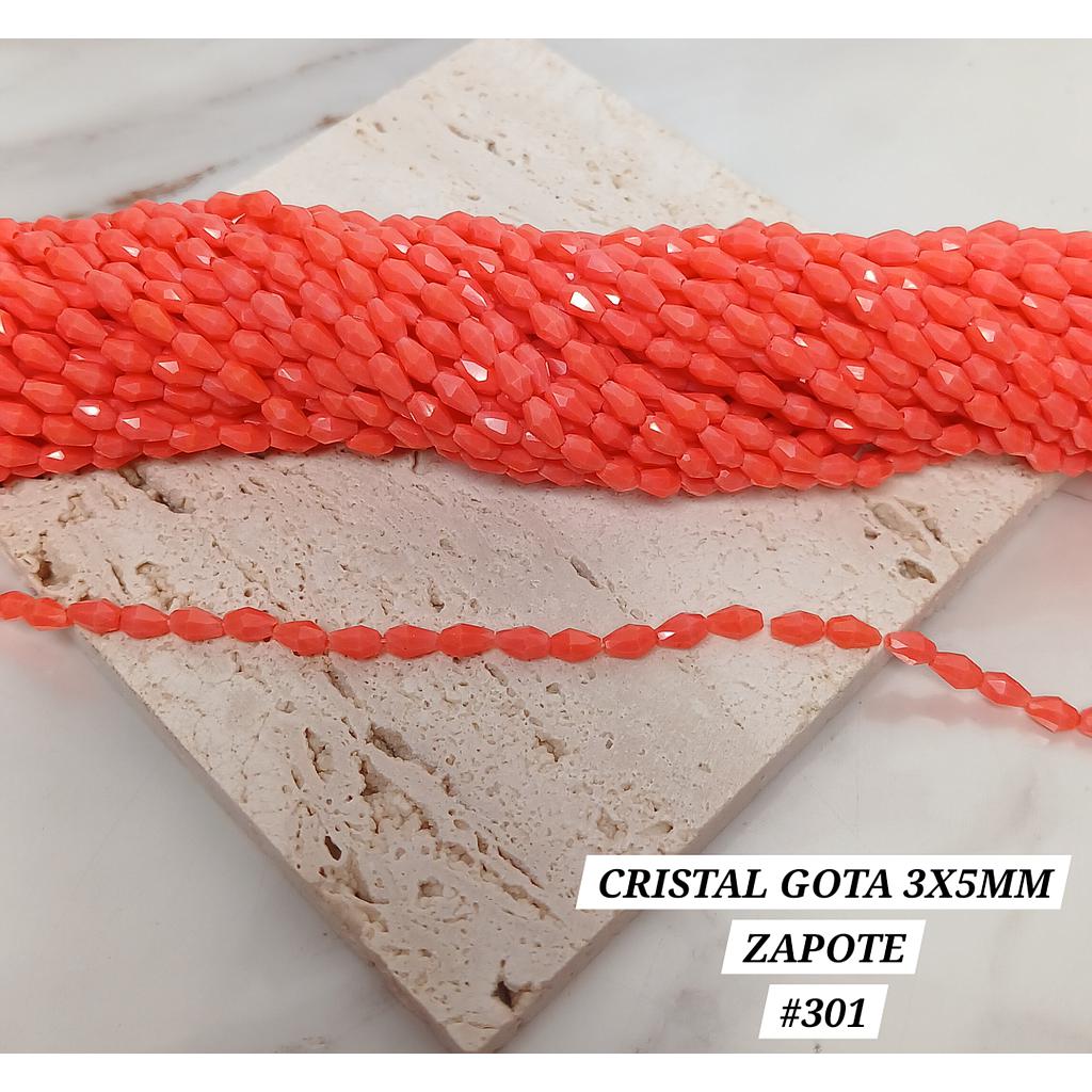 CRISTAL DE GOTA 3X5MM ZAPOTE