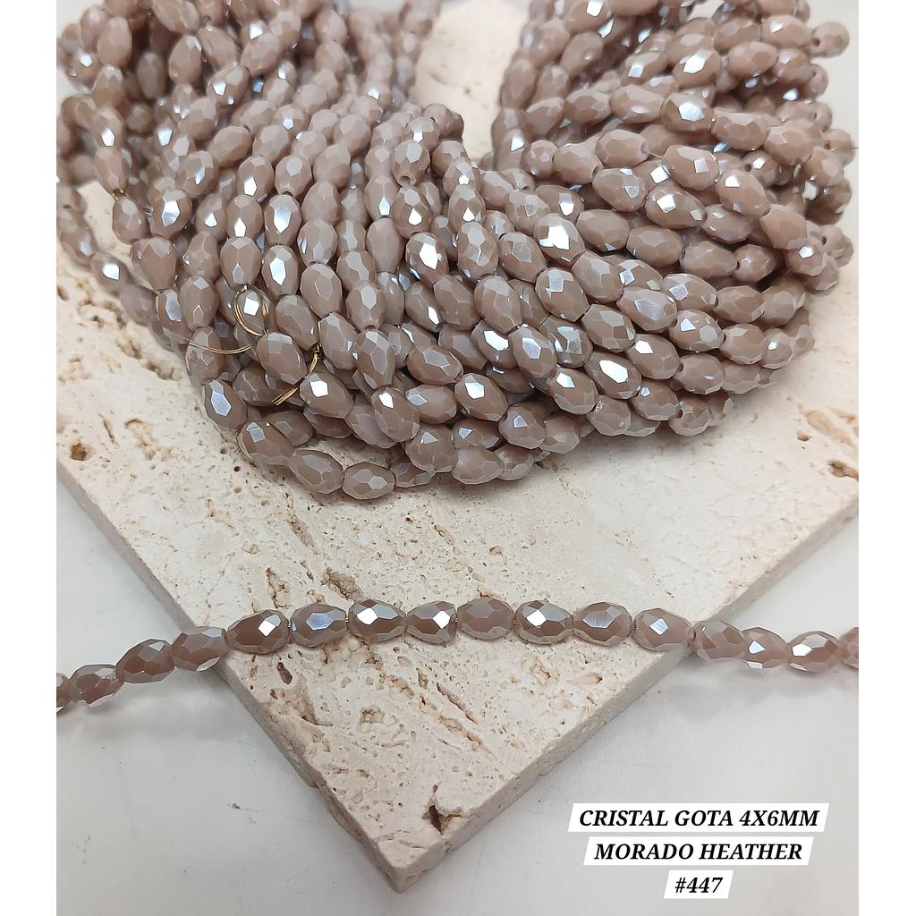 CRISTAL DE GOTA 4X6MM MORADO HEATHER