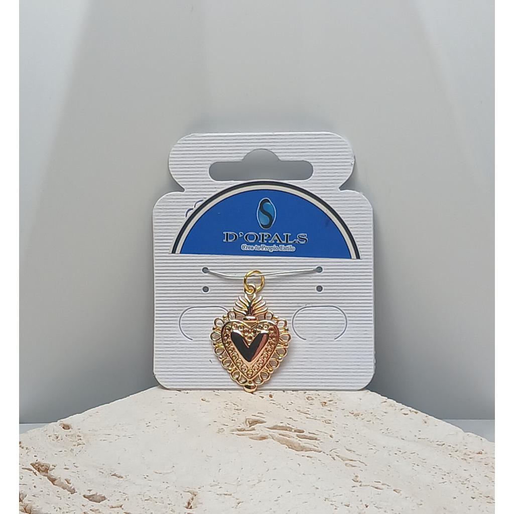 DIJE DE SAGRADO CORAZON ELECTROENCHAPADO 25MM