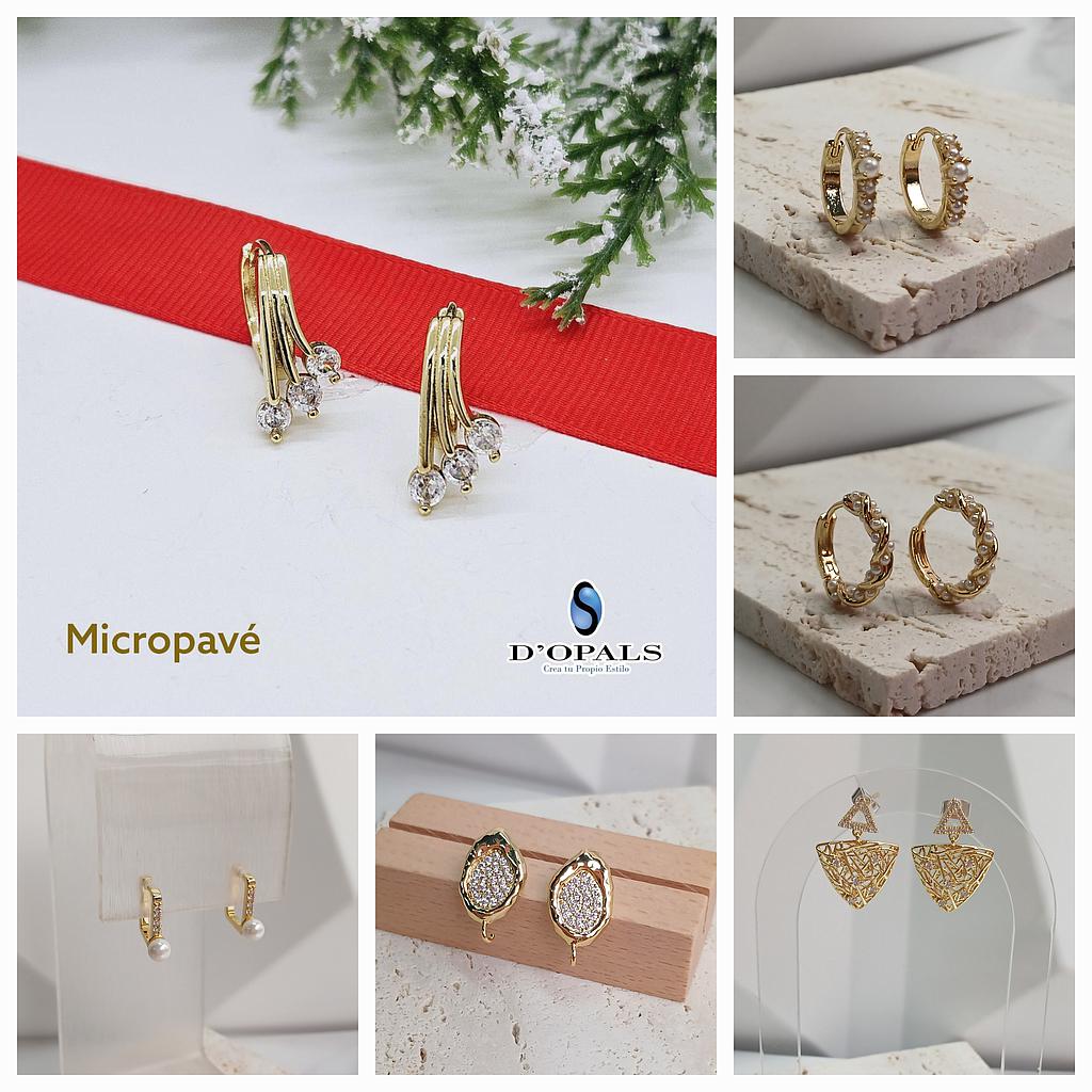 HOOPS Y ARETE DE MICROCIRCONIA