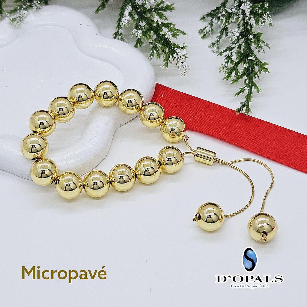 PULSERA CON SEPARADOR DE MICROCIRCONIA 10MM