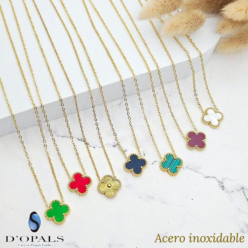 CADENA TERMINADA CON DIJE DE VAN CLEEF ACERO