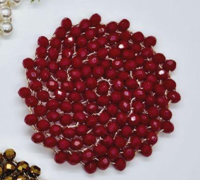 ACCESORIO DE ALAMBRISMO Y CRISTAL ROJO