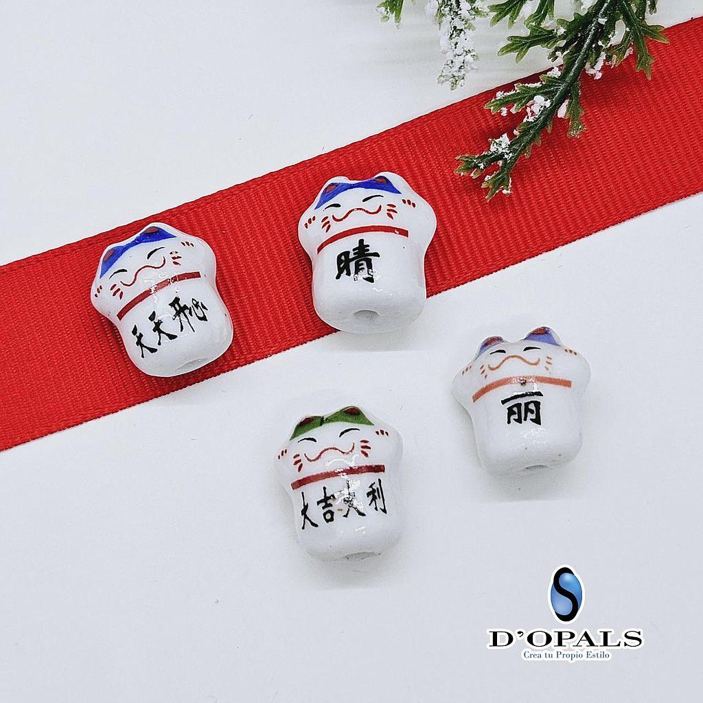 DIJE DEL GATO DE LA SUERTE CERAMICA