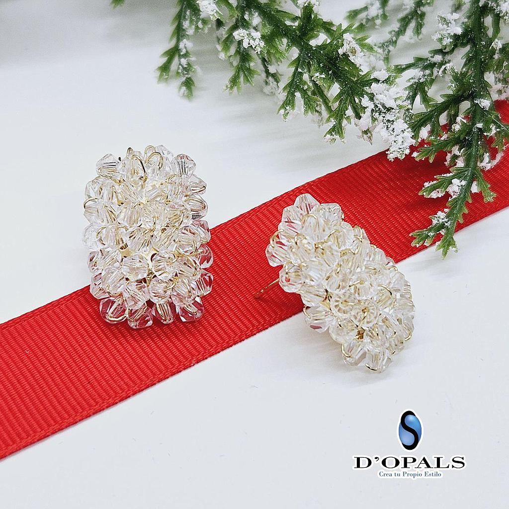 ARETE DE PEWTER CON CRISTALES