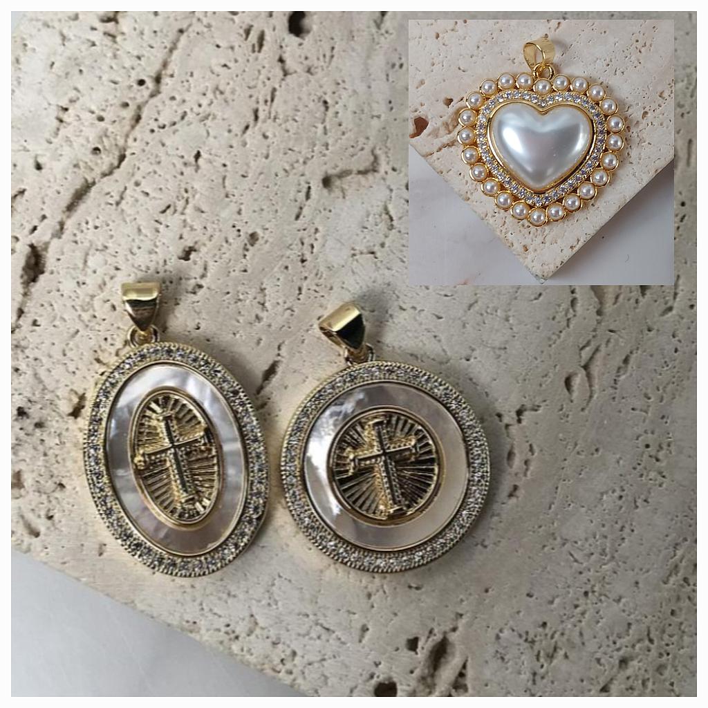 DIJES VARIOS MICROCIRCONIA Y CONCHA NACAR