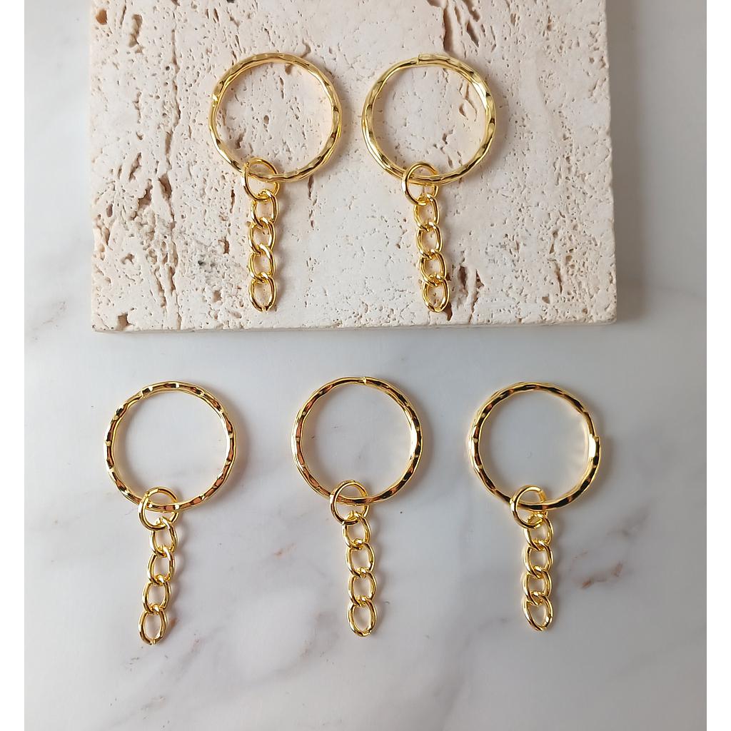 ARGOLLA PARA LLAVERO DORADA 25MM 100PCS