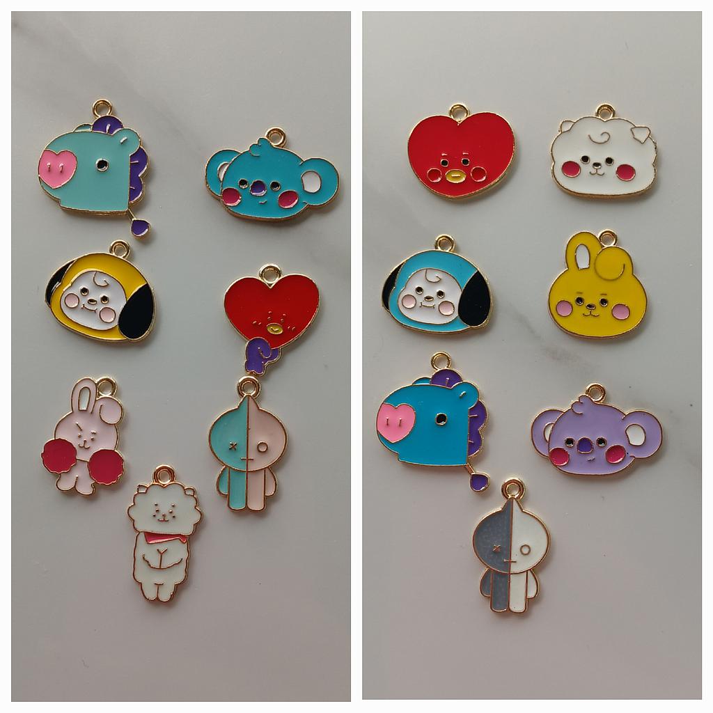 DIJES PEWTER CON  ENAMEL BTS (7PCS)