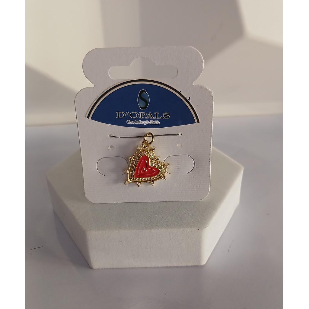 DIJE CORAZON ROJO MICROCIRCONIA