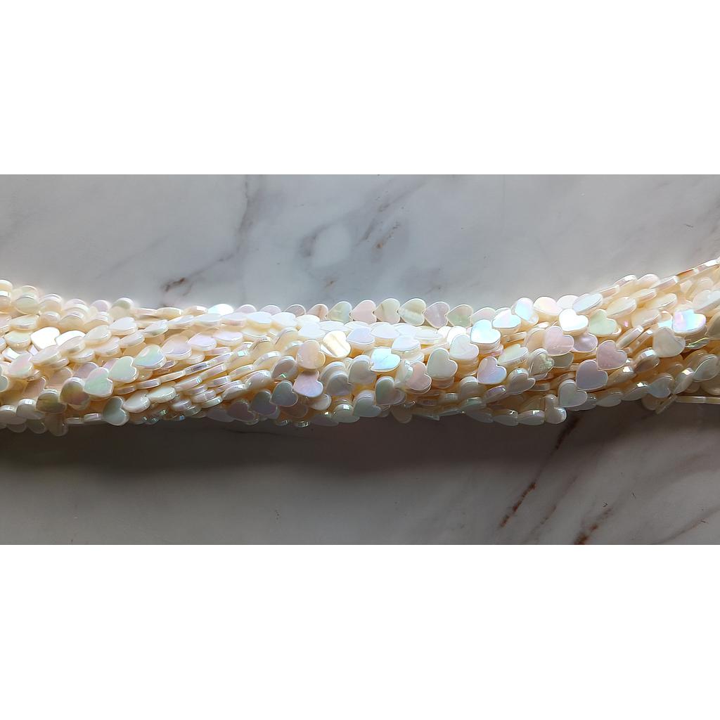 CONCHA NACAR CORAZON TORNASOL 10MM