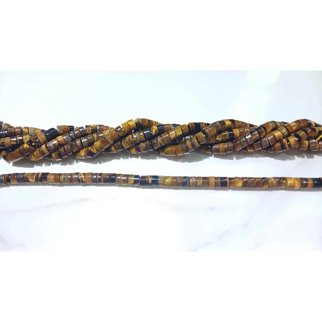 PIEDRAS DISCO OJO DE TIGRE 3X6MM