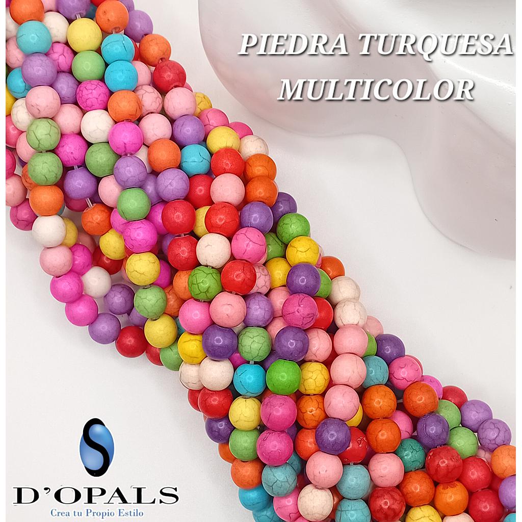 PIEDRAS TURQUESA MULTICOLOR 6MM