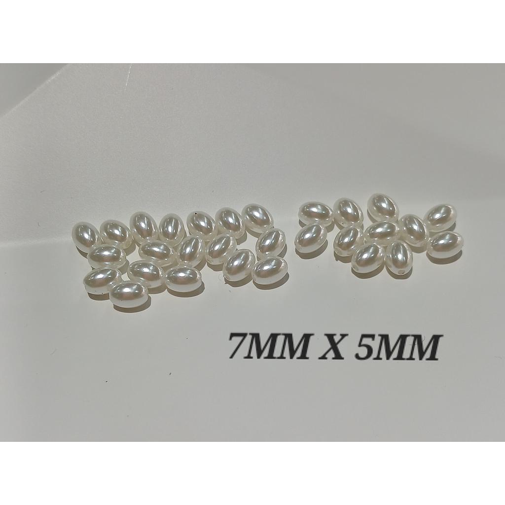 PERLA ACRILICA  7X5MM 15PCS