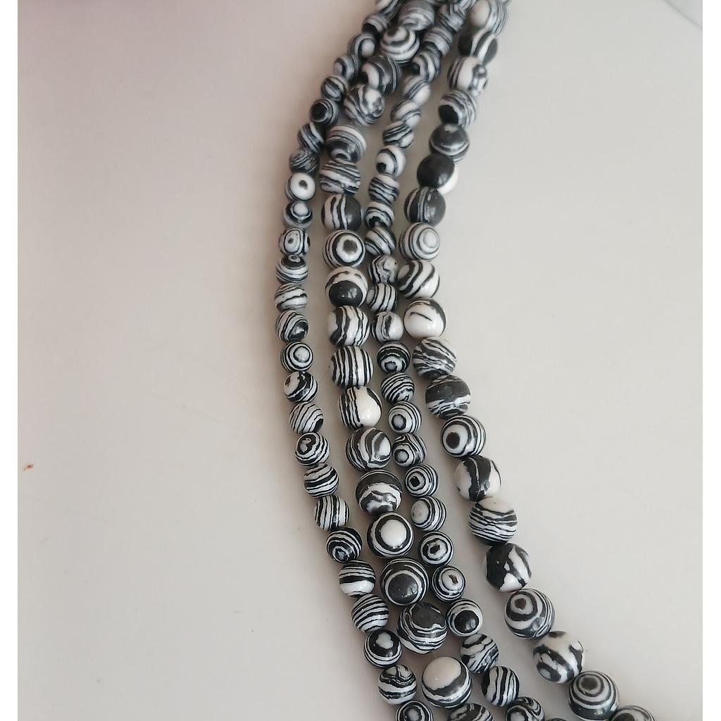 PIEDRA AGATA BLANCO Y NEGRO 6MM