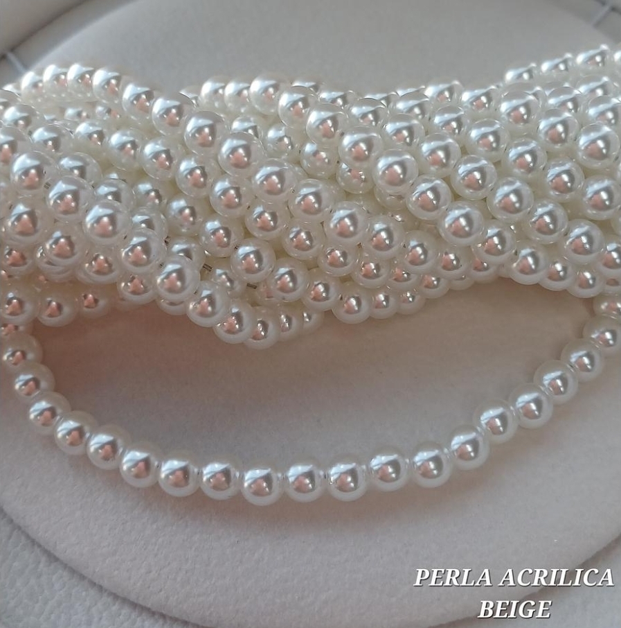 PERLA ACRLICA BEIGE 14MM