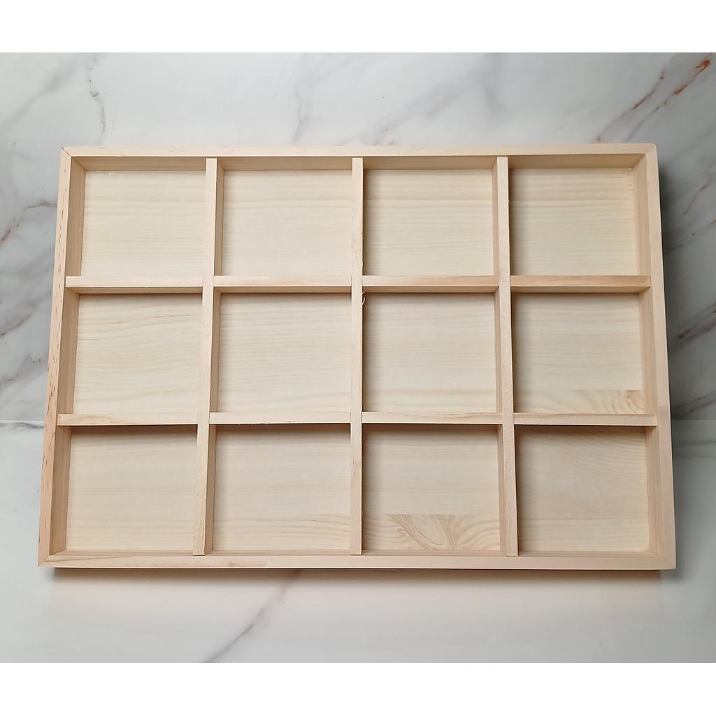 BANDEJA ORGANIZADORA PARA EXHIBICION DE JOYAS MADERA 35X24X3.5CM