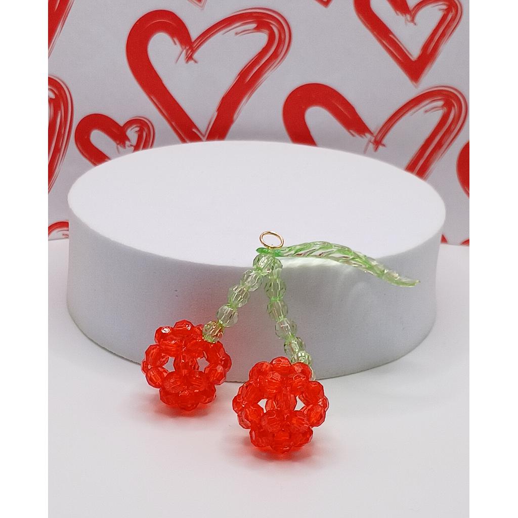 DIJE DE CEREZA CON CRISTAL