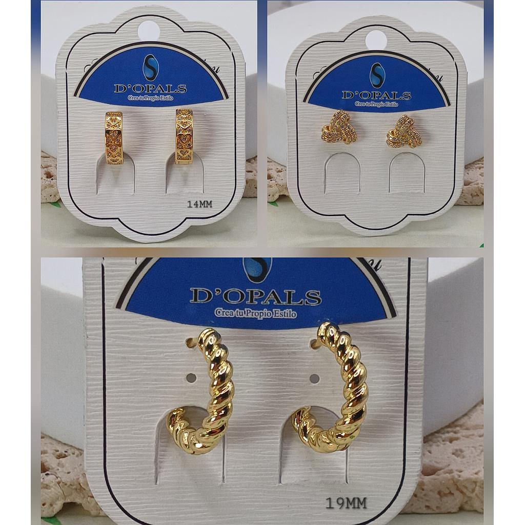 ARGOLLAS Y ARETES DE MICROCIRCONIA