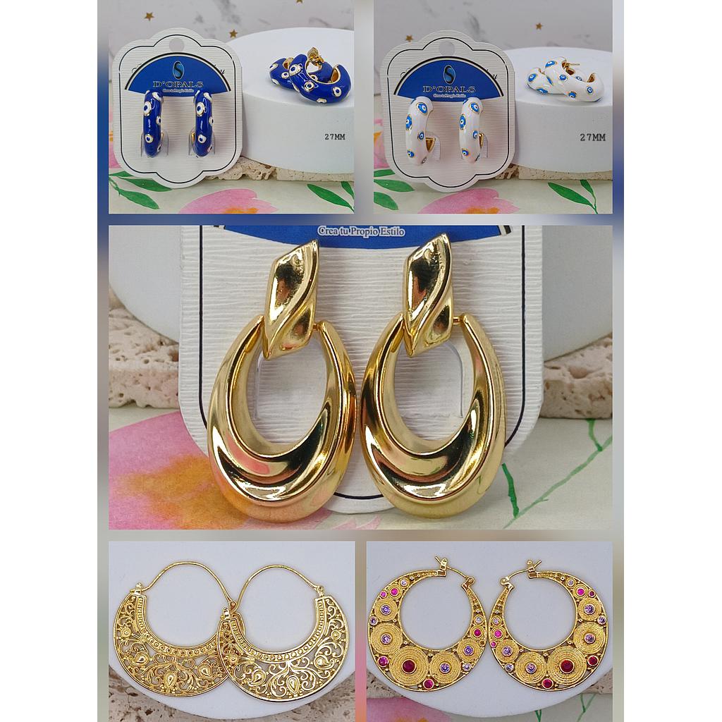 ARGOLLAS Y ARETES DE MICROCIRCONIA