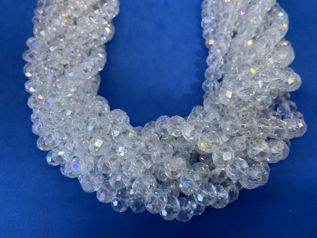 CRISTAL RONDEL TRANSPARENTE TORNASOL AB 14MM