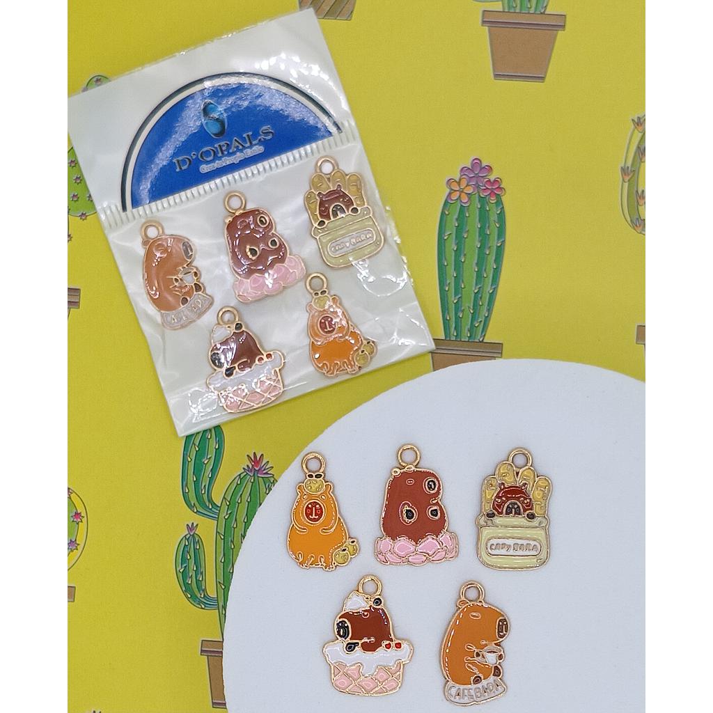 DIJES DE CAPIBARA ENAMEL 5PCS