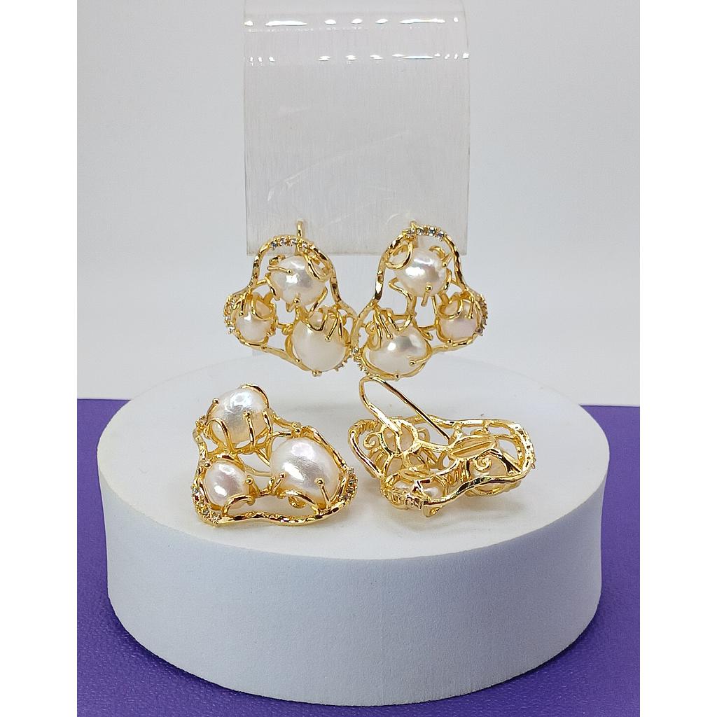 ARETE DE MICROCIRCONIA CON PERLA BARROCA