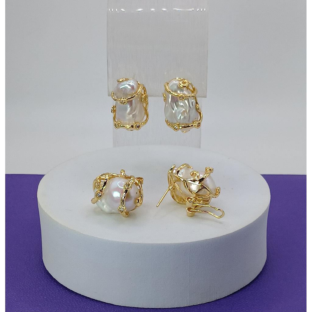 ARETE DE MICROCIRCONIA CON PERLA BARROCA