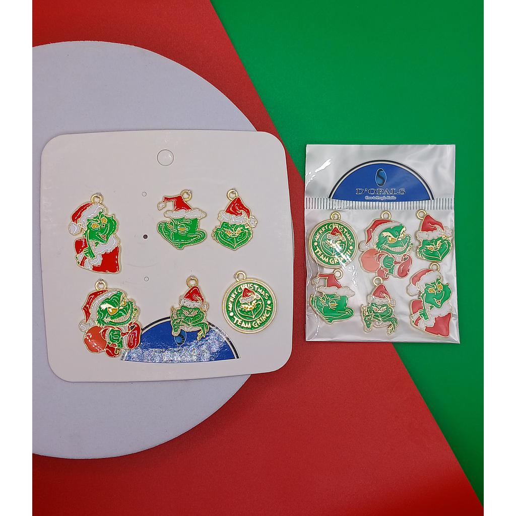 DIJES DEL GRINCH NAVIDEÑOS ENAMEL 6PCS