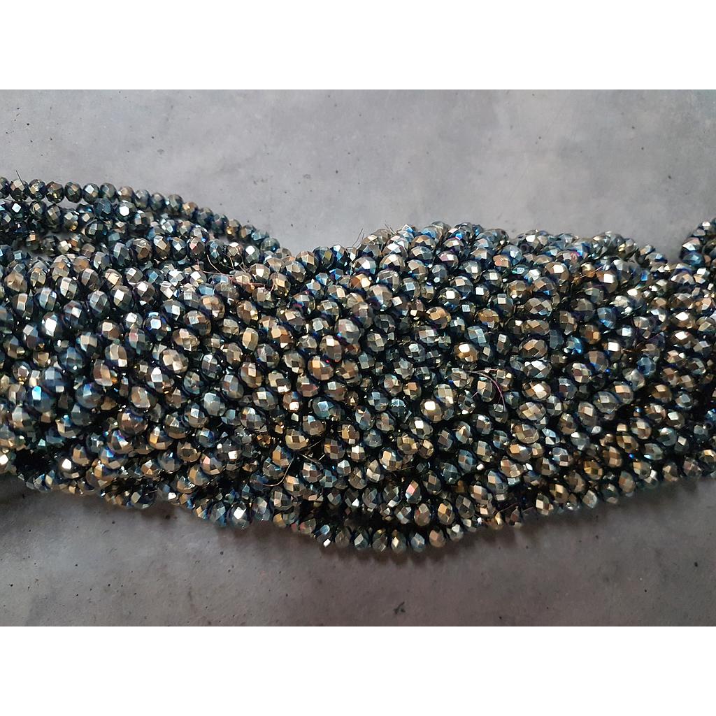 CRISTAL RONDEL DORADO TORNASOL AB 4MM