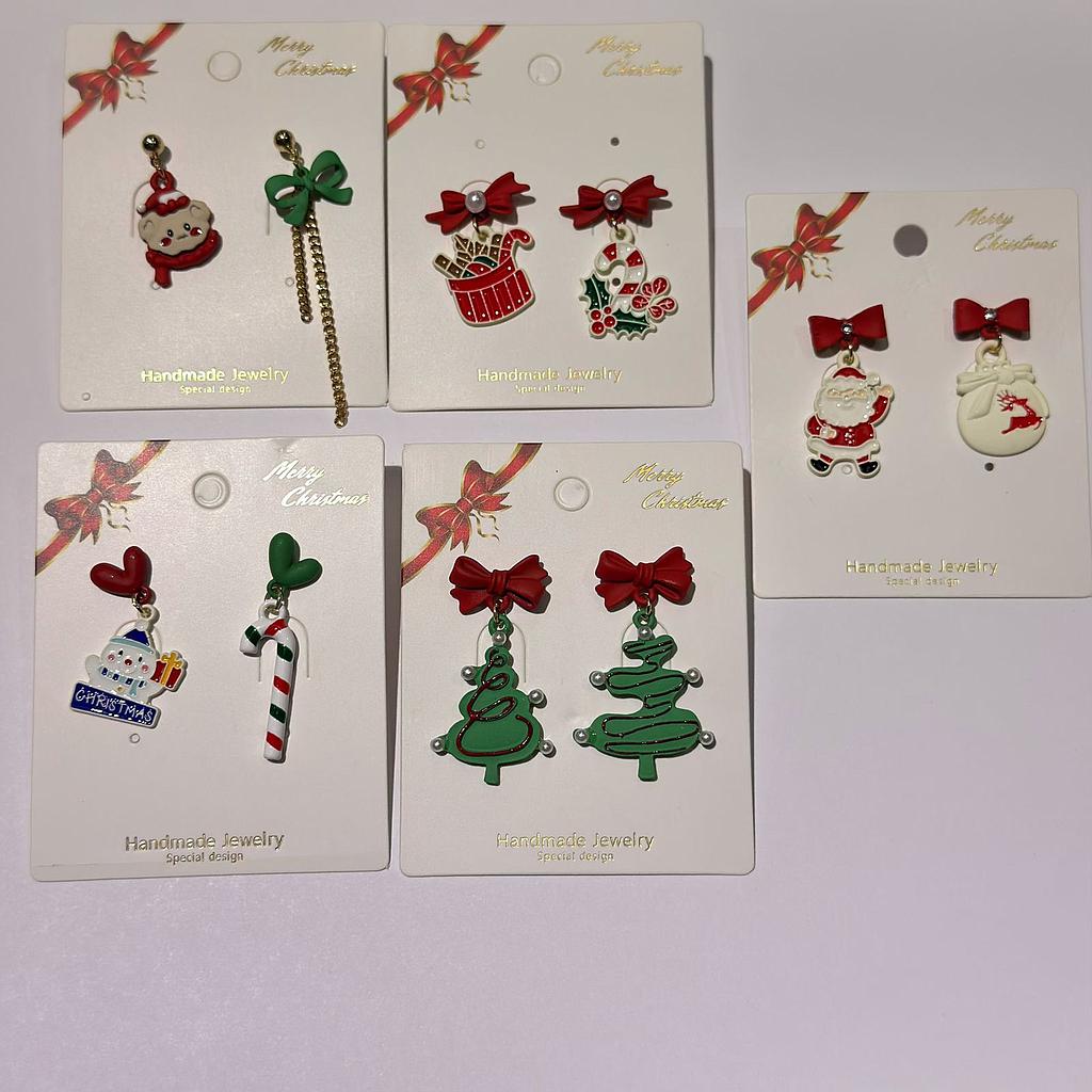 ARETES NAVIDEÑOS ACRILICOS