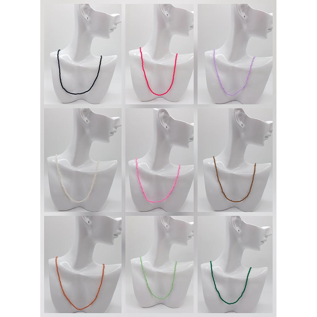 COLLARES TERMINADOS CON MOSTACILLA ACERO