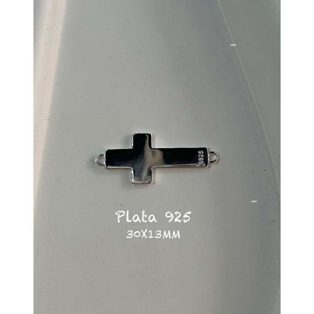 DIJE DE CRUZ PLATA 925 30X13MM